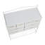 Buffet scandinave en fer et bois blanc à 8 tiroirs-65703840