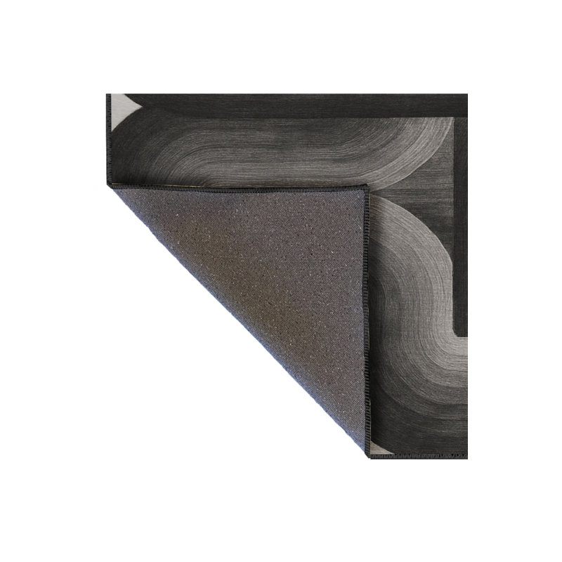 Tapis noir Mosso, 2' x 2'11"
