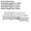 Canapé Chesterfield en velours blanc 3 + 1 places avec coussins profonds, tissu de qualité supérieure et structure robuste