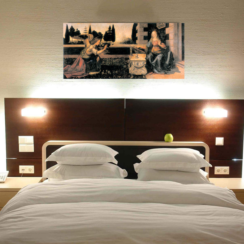 Leonardo Da Vinci - No Frame Print on Wood, 46cm H x 100cm W x 1.8cm D