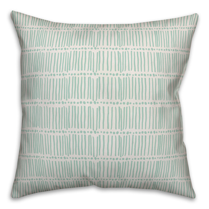 Coussin décoratif à motif esquissé , H 16 po x l 16 po