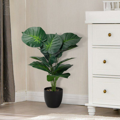 Grande plante artificielle verte en pot