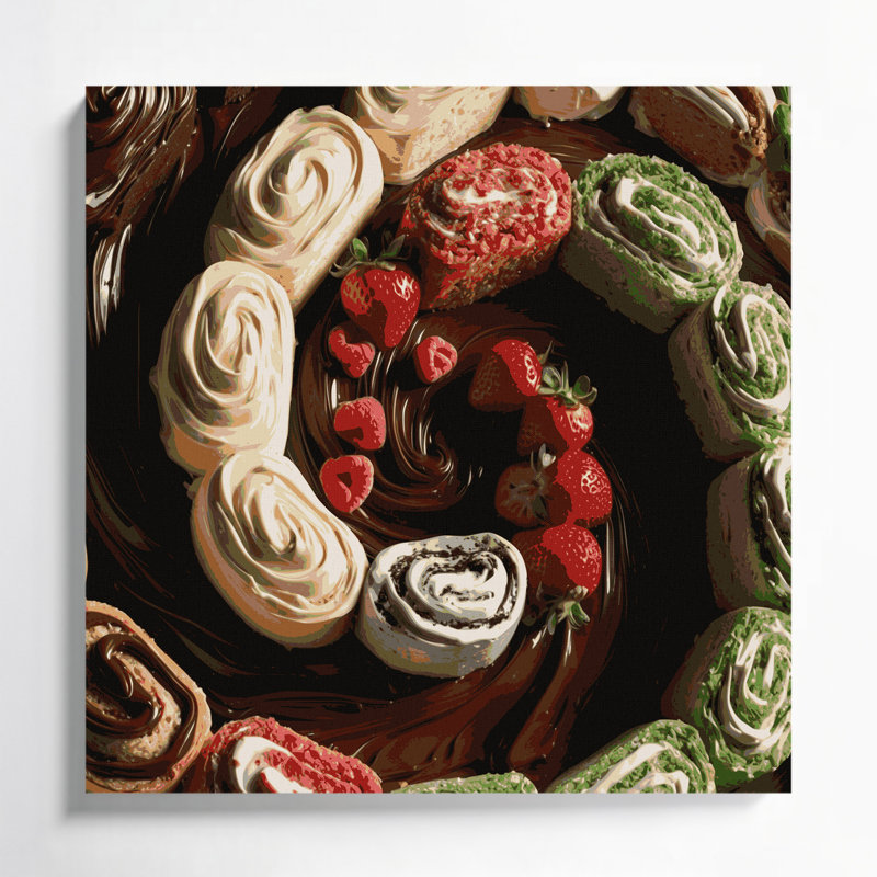 Art mural sur toile Desserts, H 8 po x l 8 po
