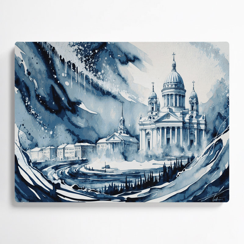 Art mural gris en villes, villes, Finlande, gris, H 11 po x l 14 po