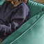 icon Natalia Velvet Adults Bean Bag Armchair and Pouffe, Ready Filled Large Beanbag and Footstool Forest Green-63657282