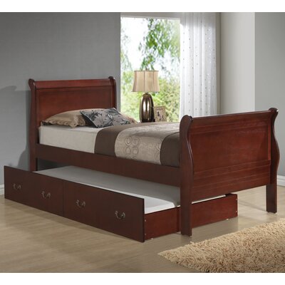 Louis Phillipe Sleigh Bed with Trundle -  Glory Furniture, G3100G-TTB