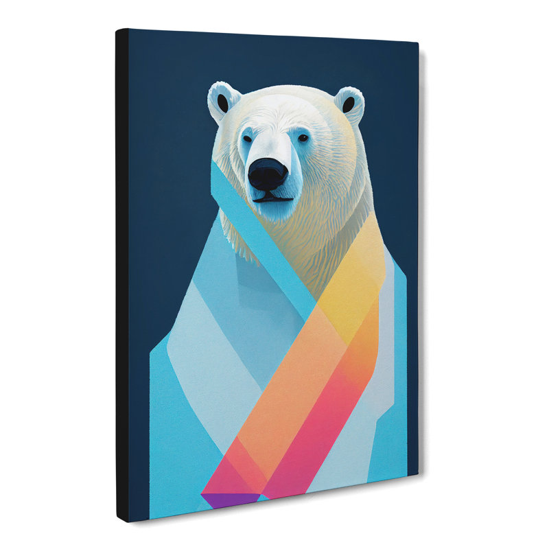 Rayshawn Polar Bear Vol.2 - Wrapped Canvas, 50cm H x 35cm W x 3cm D