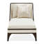 Paris Chic Armless Chaise - Cremini/Espresso
