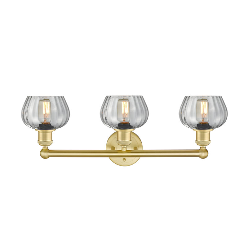 Noille 3 - Light Dimmable Vanity Light, Clear, Satin Gold