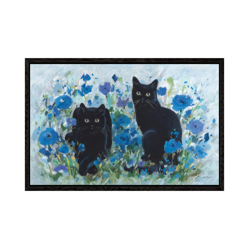 Blueming XII by Lisa Audit - Painting on Canvas, 66.04cm H x 101.6cm W x 3.81cm D, Black Framed