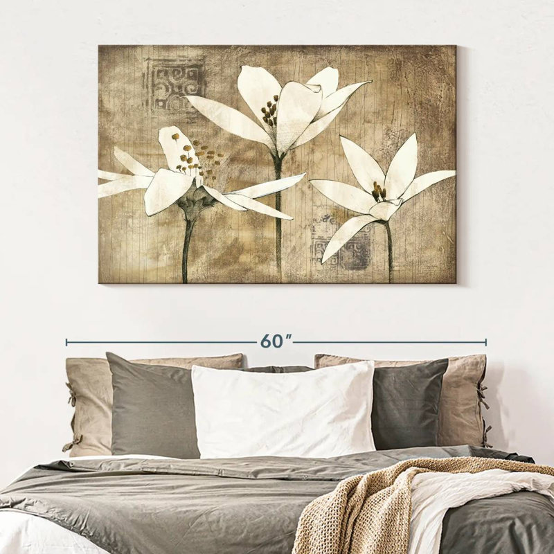 Crayon Harnek floral III, H 34 po x l 51 po