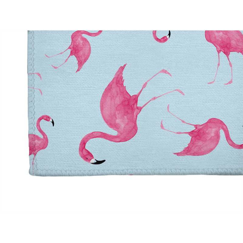 Tapis d'extérieur Summer Flamingo, Tapis de couloir 2 pi 6 po x 8 pi