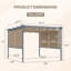 Pergola en aluminium avec auvent Aoodor-90610975-90610976