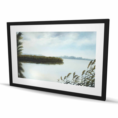 Imprimé matelassé encadré «Quiet Lake Blue» | Décoration intérieure