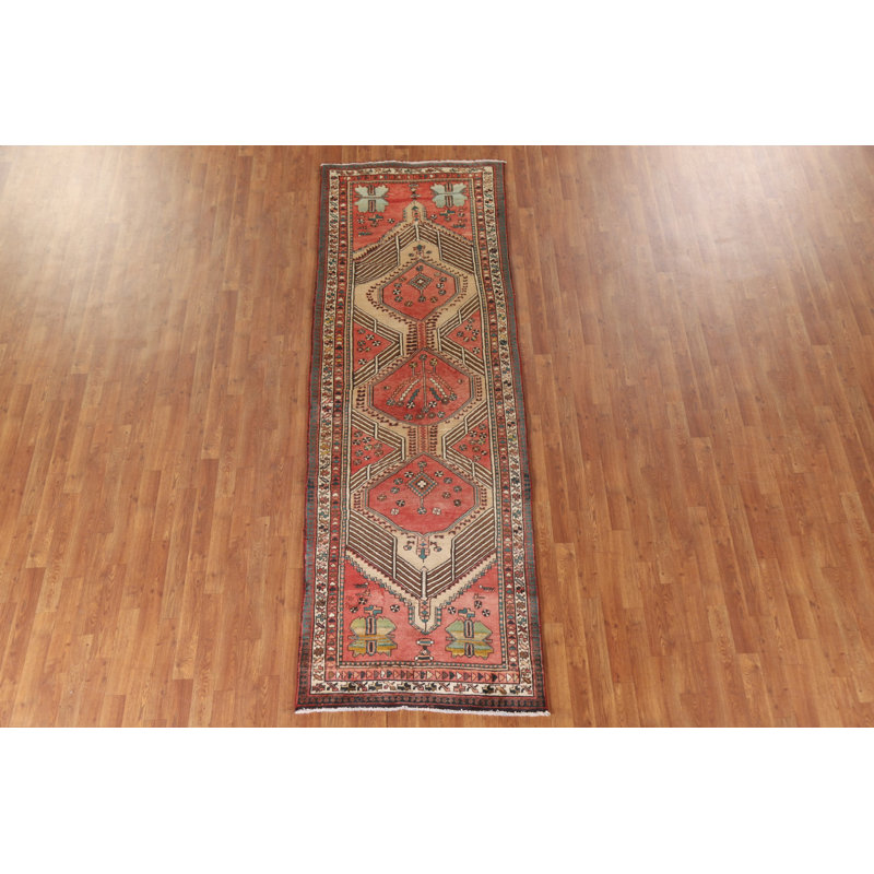 Tapis de couloir vintage en laine 3 x 10