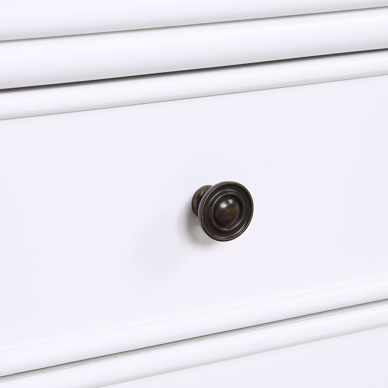 Table de chevet 2 tiroirs Modern Emmett, Blanc