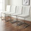 Ensemble de 4 chaises de salle à manger modernes avec cuir synthétique et pieds en métal-482157836