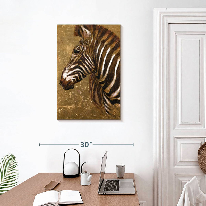 Brampt Gold Zebra I, 30" H x 20" W