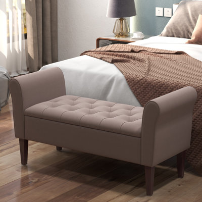 Polyester Tufted Storage Bench