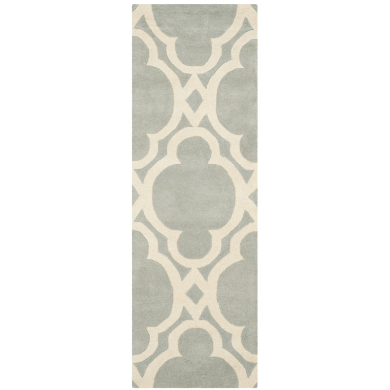 Carolene Hand Tufted Wool Geometric Rug, Runner 2'3" x 7'