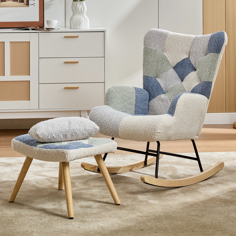 Pierce Rocking Chair, Light Colorful