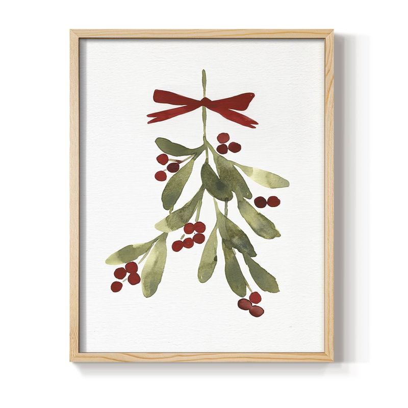 " Mistletoe Bow I ", 15" H x 12" W, Natural