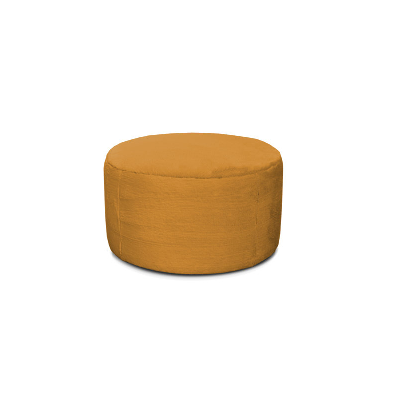 72cm Wide Circle Pouffe Ottoman, Yellow