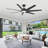Smart 65" Modern 7-blade Ceiling Fan With Dimmable Led Light,  Dc Motor,3 Adjustable Color Temperatures ,perfect For Living Rooms, Bedrooms, And Outdoor Patios-661250489-661250488