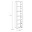 Modern minimalistic shelf unit with 6 open shelves, bookshelf, engineered wood, warm decor-124889430-124889433