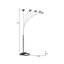 Lampe sur pied 84 "à cinq lumières avec abat-jour dôme 84"-530896224-530896225