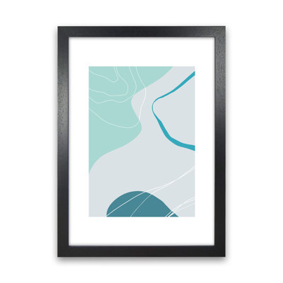 Mita Teal Abstract N17 by Pixy Paper - Print