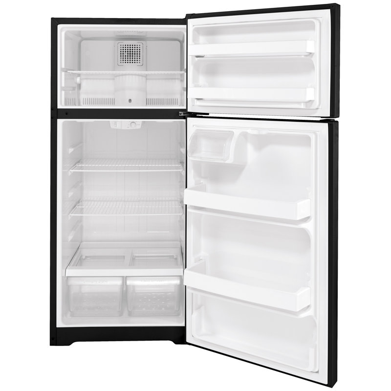 Réfrigérateur à congélateur supérieur 28 po 16,6 pi³, Noir