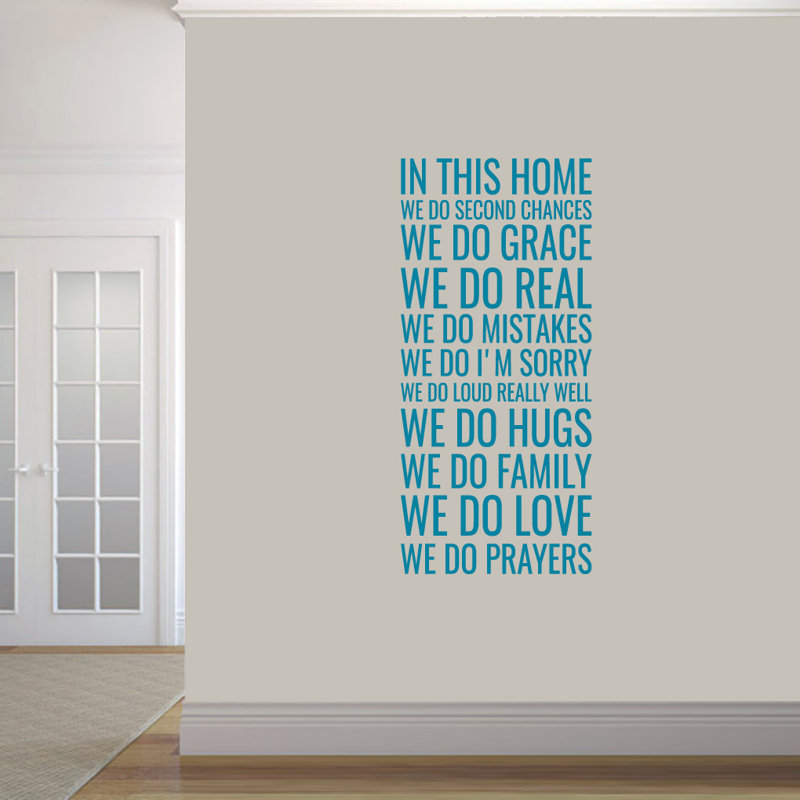 Text & Numbers Non-Wall Damaging Wall Decal, Teal