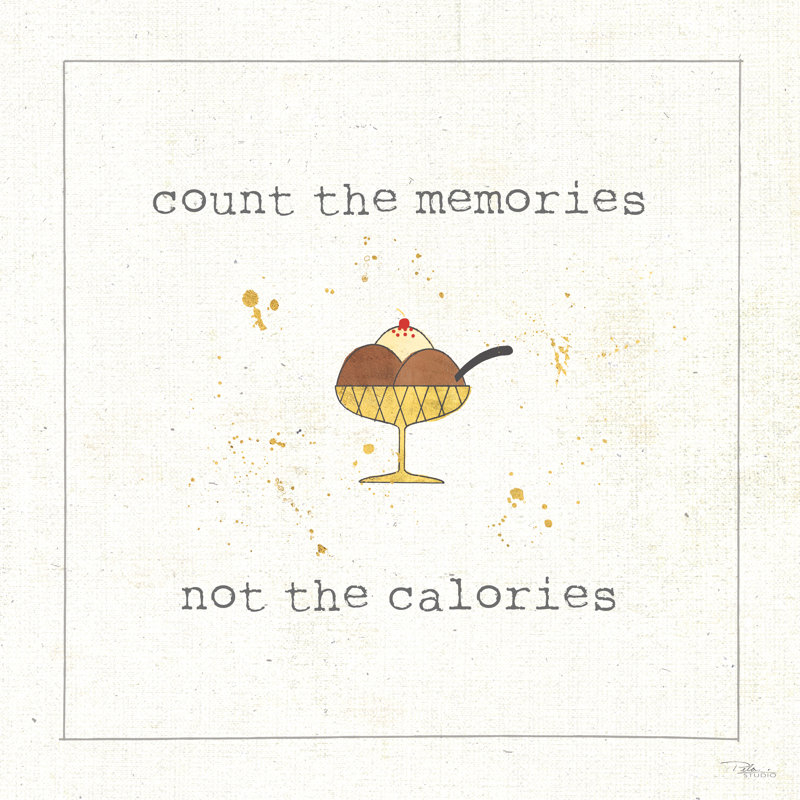 "Calorie Cuties VI" par Pela Studio - art textuel sur toile tendue, H 20 po x l 20 po