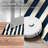 Cabana Striped Navy Blue Small Floor Mat-1342944265
