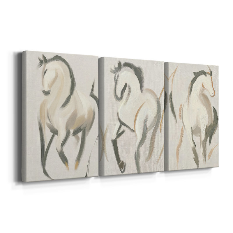 ANIMALS Series CECLxX - Toile tendue sur mesure - 3 pièces, H 18 po x l 36 po