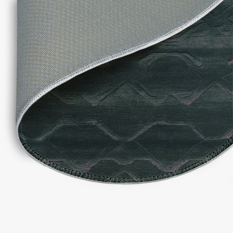 Tapis gris intérieur et extérieur Trellis, Rond 5 pi