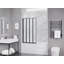 ANZZI de style accordéon de 56 po x 33 po Porte de douche réversible à 4 panneaux avec cadre et quincaillerie-99151025