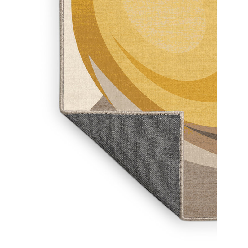 Tapis moderne moelleux et moelleux au motif moderne et contemporain de couleur grise et beige Burholme, 2 x 4