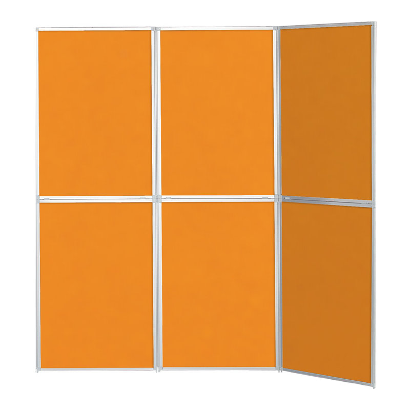  Free-Standing Bulletin Board 220cm H x 210cm W, Orange
