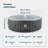 4-6 Person Round Outdoor Spa Portable Inflatable Tub With Control Panel, 130 Soothing Bubble Jets With Heater Pump, Filter Cartridge, Grey