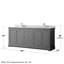 Ensemble de meuble-lavabo double 80 "avec miroir Avery-80214063-41604560