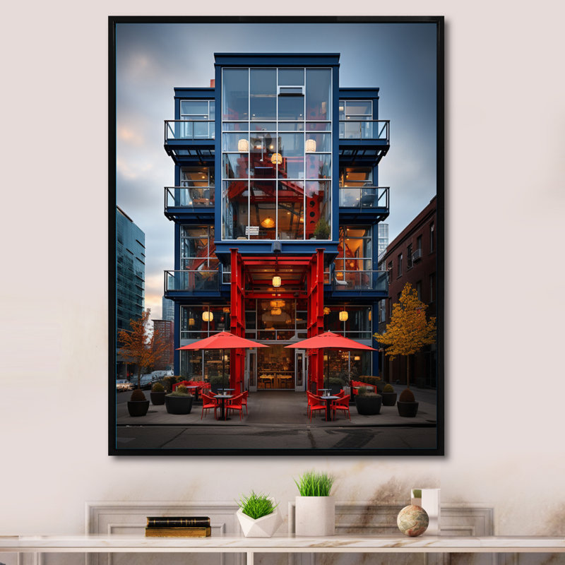Lewella Canada - contraste urbain I - impression, Cadre flottant noir, H 40 po x l 30 po x P 1,5 po