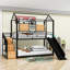 Lit superposé simple en métal avec glissade et tablettes Miskell Kids-378236373-378236374