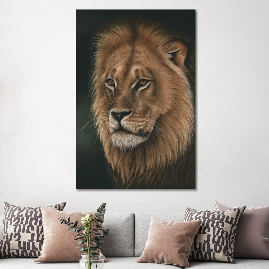 Lion Portrait by Richard Macwee - Gallery- Giclée on Canvas