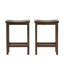 Tabouret de comptoir d'extérieur 2 pièces en bois, brun, sièges subtilement courbés et stabilité pour l'extérieur, sièges, fonctionnalité