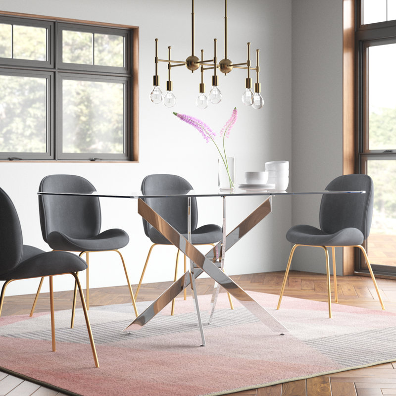 Willa Arlo™ Interiors Kara Glass Pedestal Dining Table for 4 or 6 ...