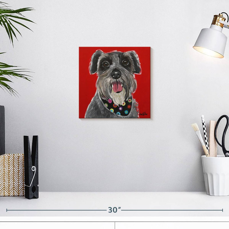 Schnauzer Bandana, H 10 po x l 10 po