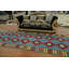 Tapis de couloir oriental bleu Kilim