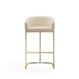 Vinnie Upholstered Counter Stool with Metal Frame